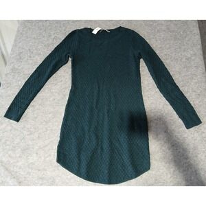 LOFT Sweater Dress Knit Long Sleeve Women's Small Green Casual NWT Gift Holidays